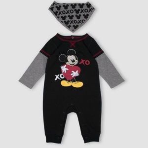 baby mickey romper with bib
